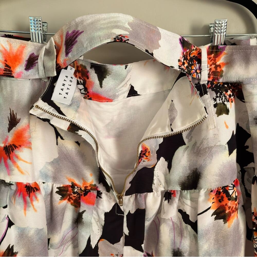 NWT Tanya Taylor SilK Floral Short A-Line Skirt Feminine Flowy - Size L - Picture 8 of 9